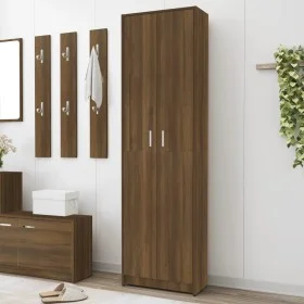 Armario pasillo madera contrachapada roble marrón 55x25x189cm de vidaXL, Armarios roperos - Ref: Foro24-815518, Precio: 118,0...