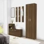 Armario pasillo madera contrachapada roble marrón 55x25x189cm de vidaXL, Armarios roperos - Ref: Foro24-815518, Precio: 118,0...