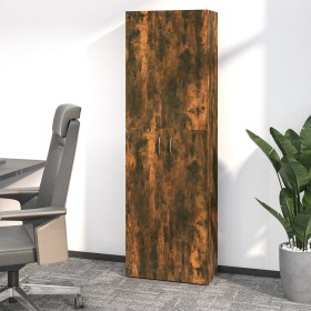 Armario de oficina contrachapado roble ahumado 60x32x190 cm de vidaXL, Armarios archivadores - Ref: Foro24-815279, Precio: 10...
