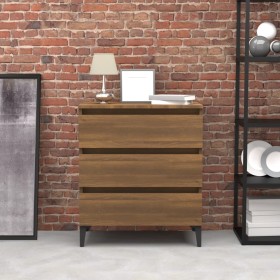 Aparador de madera contrachapada roble marrón 60x35x69 cm de vidaXL, Aparadores - Ref: Foro24-815809, Precio: 79,58 €, Descue...