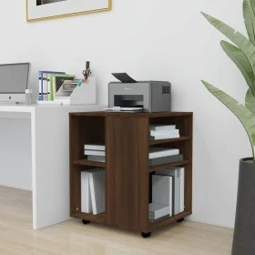 Wardrobe with wheels brown oak plywood 60x53x72cm by vidaXL, Lockers and storage cabinets - Ref: Foro24-815971, Price: 63,04 ...