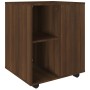 Armario con ruedas madera contrachapada roble marrón 60x53x72cm de vidaXL, Taquillas y armarios de almacenamiento - Ref: Foro...