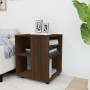 Armario con ruedas madera contrachapada roble marrón 60x53x72cm de vidaXL, Taquillas y armarios de almacenamiento - Ref: Foro...