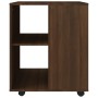 Armario con ruedas madera contrachapada roble marrón 60x53x72cm de vidaXL, Taquillas y armarios de almacenamiento - Ref: Foro...