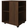 Armario con ruedas madera contrachapada roble marrón 60x53x72cm de vidaXL, Taquillas y armarios de almacenamiento - Ref: Foro...