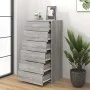 Sideboard with 6 drawers Sonoma gray plywood 50x34x96 cm by vidaXL, Sideboards - Ref: Foro24-815364, Price: 93,91 €, Discount: %