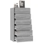 Sideboard with 6 drawers Sonoma gray plywood 50x34x96 cm by vidaXL, Sideboards - Ref: Foro24-815364, Price: 93,91 €, Discount: %
