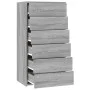 Sideboard with 6 drawers Sonoma gray plywood 50x34x96 cm by vidaXL, Sideboards - Ref: Foro24-815364, Price: 93,91 €, Discount: %