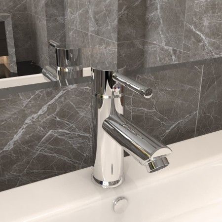 Grifo para lavabo de baño acabado cromado 130x176 mm de vidaXL, Grifos - Ref: Foro24-149065, Precio: 32,48 €, Descuento: %