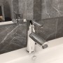 Grifo para lavabo de baño acabado cromado 130x176 mm de vidaXL, Grifos - Ref: Foro24-149065, Precio: 32,48 €, Descuento: %