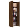 Armario de oficina contrachapado roble marrón 60x32x190 cm de vidaXL, Armarios archivadores - Ref: Foro24-815281, Precio: 110...