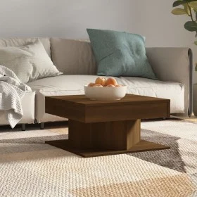 Mesa de centro madera contrachapada roble marrón 57x57x30 cm de vidaXL, Mesas de centro - Ref: Foro24-815944, Precio: 42,98 €...