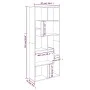 Estantería madera contrachapada color roble marrón 67x24x161 cm de vidaXL, Librerías y estanterías - Ref: Foro24-815503, Prec...