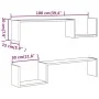 Estantes de pared 2 uds madera gris Sonoma 100x15x20 cm de vidaXL, Estantes y estanterías - Ref: Foro24-815934, Precio: 23,76...