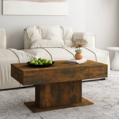 Mesa de centro madera contrachapada roble ahumado 96x50x45 cm de vidaXL, Mesas de centro - Ref: Foro24-815834, Precio: 69,71 ...