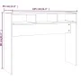 Sonoma gray plywood console table 105x30x80 cm by vidaXL, Side tables - Ref: Foro24-815940, Price: 47,47 €, Discount: %
