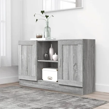 Sonoma gray plywood sideboard 120x30.5x70 cm by vidaXL, Sideboards - Ref: Foro24-815625, Price: 99,58 €, Discount: %