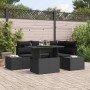 Conjunto de sofá de jardín 5 pcs Negro ratán sintético en Sofás de exterior | Comprar online en Foru.es