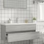 Mueble de lavabo madera de ingeniería gris Sonoma 100x38,5x45cm de vidaXL, Muebles de baño - Ref: Foro24-815658, Precio: 56,8...