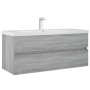 Mueble de lavabo madera de ingeniería gris Sonoma 100x38,5x45cm de vidaXL, Muebles de baño - Ref: Foro24-815658, Precio: 56,8...