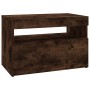 Mueble de TV con luces LED color roble ahumado 60x35x40 cm de vidaXL, Muebles TV - Ref: Foro24-815678, Precio: 47,98 €, Descu...