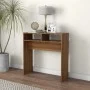 Brown oak plywood console table 78x30x80 cm by vidaXL, Side tables - Ref: Foro24-815938, Price: 35,95 €, Discount: %