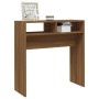 Mesa consola madera contrachapada roble marrón 78x30x80 cm de vidaXL, Mesas auxiliares - Ref: Foro24-815938, Precio: 36,40 €,...