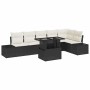 Conjunto de sofá de jardín con cojín Manual 7 pcs Negro y crema en Sofás de exterior | Comprar online en Foru.es