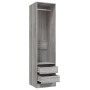 Armario con cajones contrachapado sonoma gris 50x50x200 cm de vidaXL, Armarios roperos - Ref: Foro24-815349, Precio: 163,74 €...