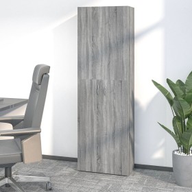 Armario de oficina madera contrachapada sonoma gris 60x32x190cm de vidaXL, Armarios archivadores - Ref: Foro24-815280, Precio...