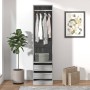 Armario con cajones contrachapado sonoma gris 50x50x200 cm de vidaXL, Armarios roperos - Ref: Foro24-815349, Precio: 163,74 €...