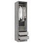 Armario con cajones contrachapado sonoma gris 50x50x200 cm de vidaXL, Armarios roperos - Ref: Foro24-815349, Precio: 163,74 €...