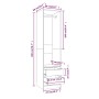Armario con cajones contrachapado sonoma gris 50x50x200 cm de vidaXL, Armarios roperos - Ref: Foro24-815349, Precio: 163,74 €...