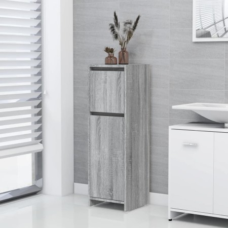 Armario de baño madera contrachapada gris Sonoma 30x30x95 cm de vidaXL, Muebles de baño - Ref: Foro24-815553, Precio: 50,40 €...