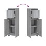 Armario de baño madera contrachapada gris Sonoma 30x30x95 cm de vidaXL, Muebles de baño - Ref: Foro24-815553, Precio: 50,40 €...