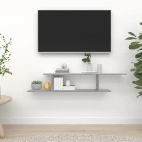 Estante de pared para TV madera gris Sonoma 125x18x23 cm de vidaXL, Estantes y estanterías - Ref: Foro24-815877, Precio: 23,8...