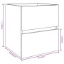 Mueble de lavabo madera ingeniería roble ahumado 41x38,5x45 cm de vidaXL, Muebles de baño - Ref: Foro24-815645, Precio: 38,47...