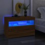 Mueble de TV con luces LED color roble ahumado 60x35x40 cm de vidaXL, Muebles TV - Ref: Foro24-815682, Precio: 46,20 €, Descu...