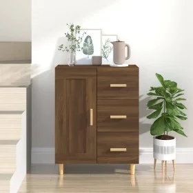 Aparador madera contrachapada marrón roble 69,5x34x90 cm de vidaXL, Aparadores - Ref: Foro24-817371, Precio: 71,32 €, Descuen...