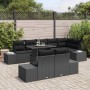 Conjunto de sofá de jardín 9 pcs Negro ratán sintético en Sofás de exterior | Comprar online en Foru.es