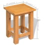 Mesas auxiliares 2 unidades madera maciza de roble 27x24x37 cm en Mesas auxiliares | Comprar online en Foru.es