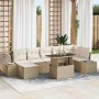 Conjunto de sofá de jardín con cojín 8 pcs beige y crema en Sofás de exterior | Comprar online en Foru.es