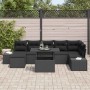 Conjunto de sofá de jardín con cojín 8 pcs Negro en Sofás de exterior | Comprar online en Foru.es