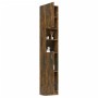 Armario baño madera contrachapada roble ahumado 32x25,5x190 cm de vidaXL, Muebles de baño - Ref: Foro24-815537, Precio: 77,75...