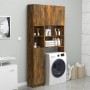 Armario baño madera contrachapada roble ahumado 32x25,5x190 cm de vidaXL, Muebles de baño - Ref: Foro24-815537, Precio: 77,75...