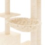 Rascador para gatos con postes de sisal color crema 142 cm de vidaXL, Mobiliario para gatos - Ref: Foro24-171591, Precio: 66,...