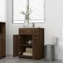 Armario baño madera contrachapada roble marrón 60x33x80 cm de vidaXL, Muebles de baño - Ref: Foro24-815665, Precio: 69,33 €, ...