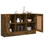 Aparador madera contrachapada color roble ahumado 120x30,5x70cm de vidaXL, Aparadores - Ref: Foro24-815624, Precio: 88,64 €, ...