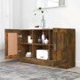 Aparador madera contrachapada color roble ahumado 120x30,5x70cm de vidaXL, Aparadores - Ref: Foro24-815624, Precio: 88,64 €, ...