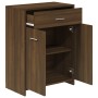 Armario baño madera contrachapada roble marrón 60x33x80 cm de vidaXL, Muebles de baño - Ref: Foro24-815665, Precio: 70,39 €, ...